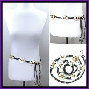 Boho Faux Mother of Pearl Belt